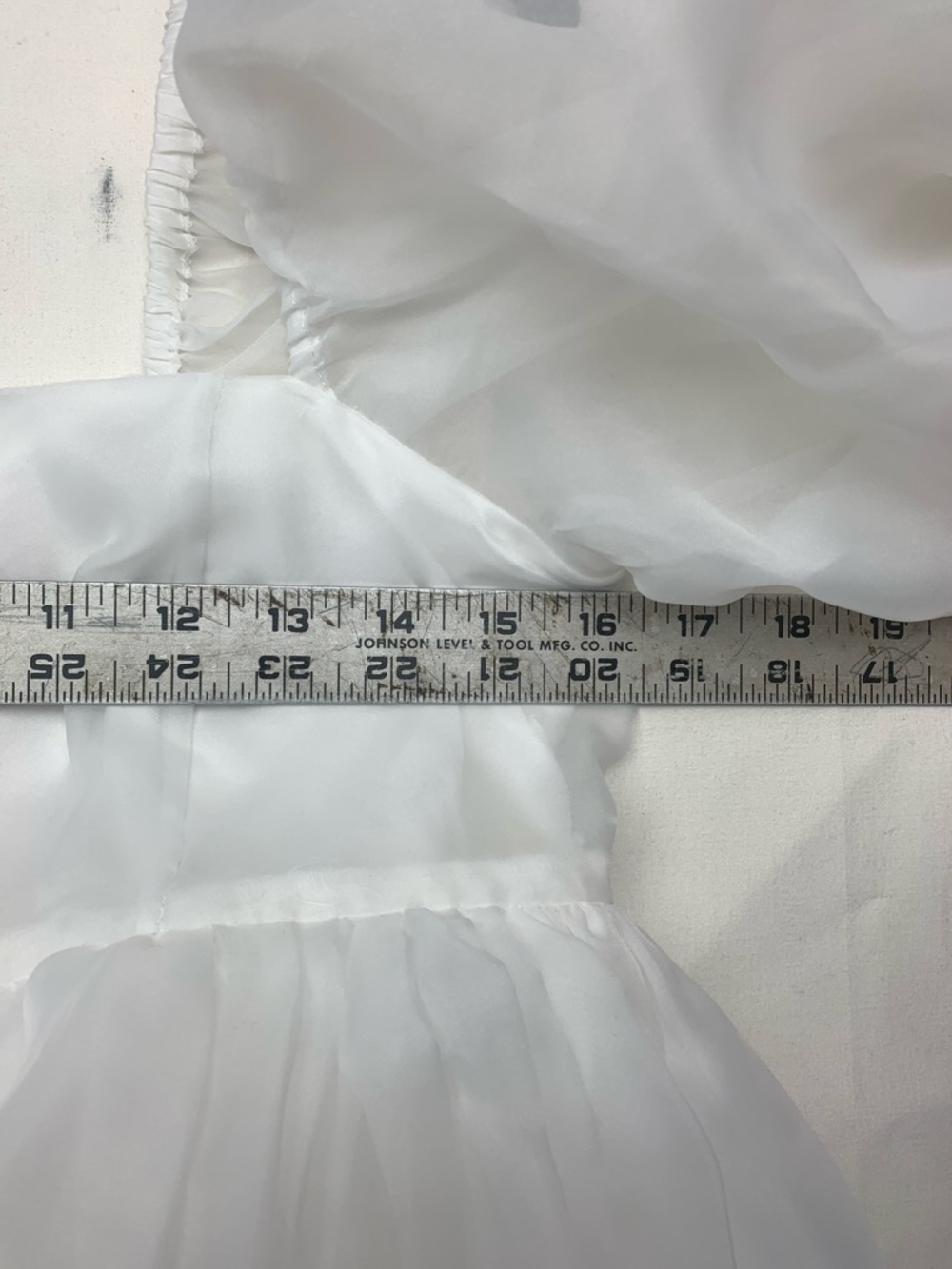 Selkie size medium the puff mini White Sheer Organza Dress bridal shower girl - Picture 6 of 10